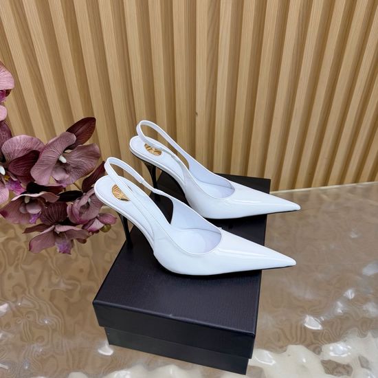 Yves Saint Laurent Chic Metal Chain Pointed Toe High Heels