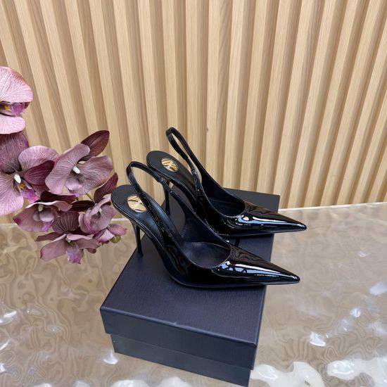 Yves Saint Laurent Chic Metal Chain Pointed Toe High Heels