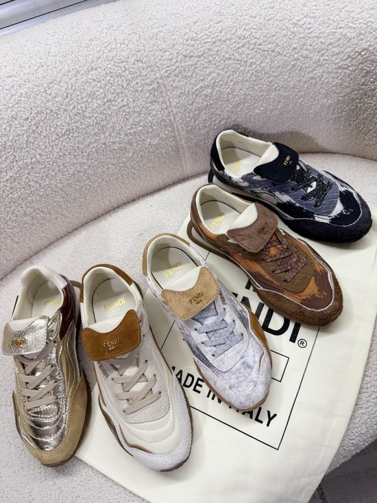 Fendi Color Block Soft Sole Casual Daily Training Sneakers