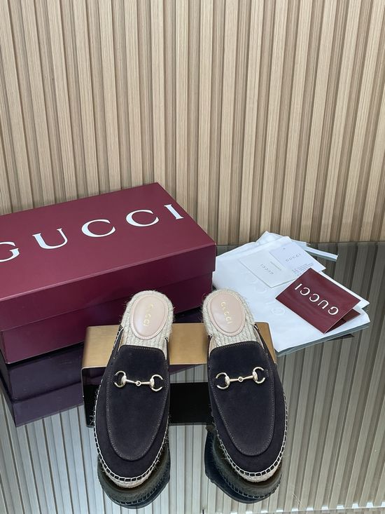 Gucci Classic Espadrille Loafers Comfortable Slip On Casual Shoes
