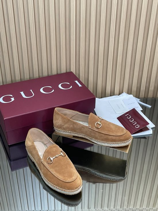 Gucci Classic Espadrille Loafers Comfortable Slip On Casual Shoes