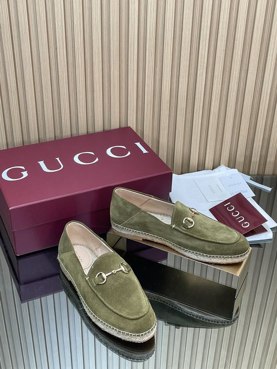 Gucci Classic Espadrille Loafers Comfortable Slip On Casual Shoes