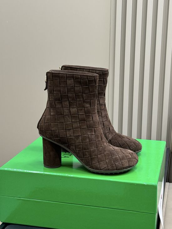 Bottega Veneta Stable Woven Ankle Boots with Comfortable Fit