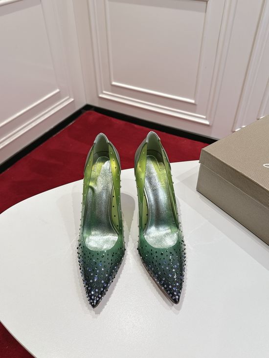 Christian Louboutine Premium Gradient Rhinestone Heels Soft Lining Genuine Leather Sole