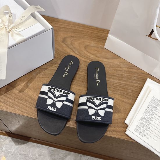 Christian Dior Color Block Stiletto Heel Sandals with Embroidered Logo