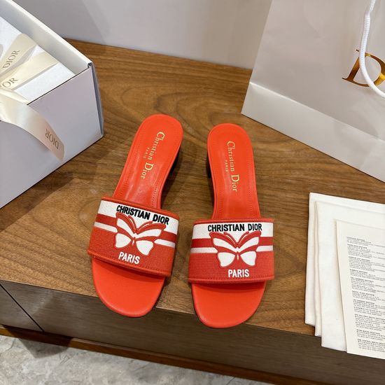 Christian Dior Color Block Stiletto Heel Sandals with Embroidered Logo