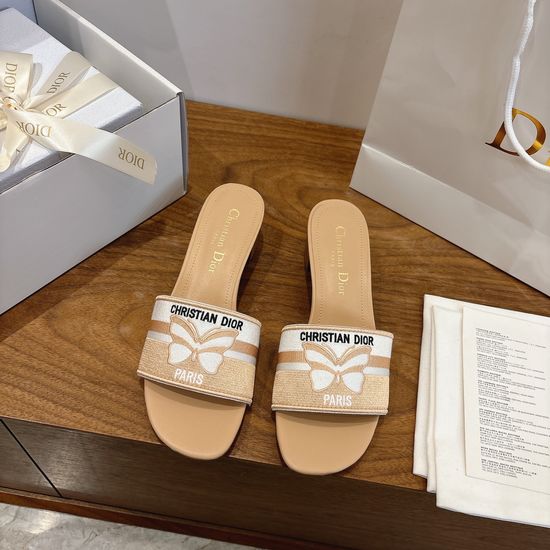 Christian Dior Color Block Stiletto Heel Sandals with Embroidered Logo