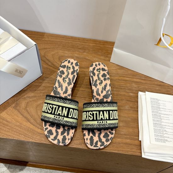 Christian Dior Square Toe Sandals with CD Logo and Chunky Heel