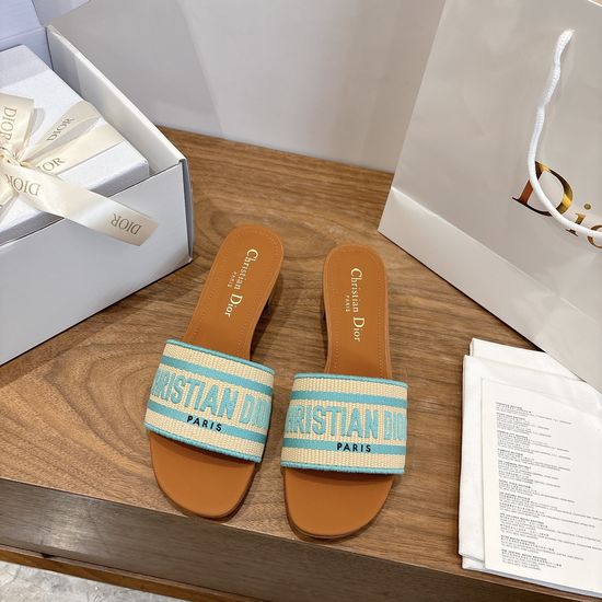Christian Dior Square Toe Sandals with CD Logo and Chunky Heel