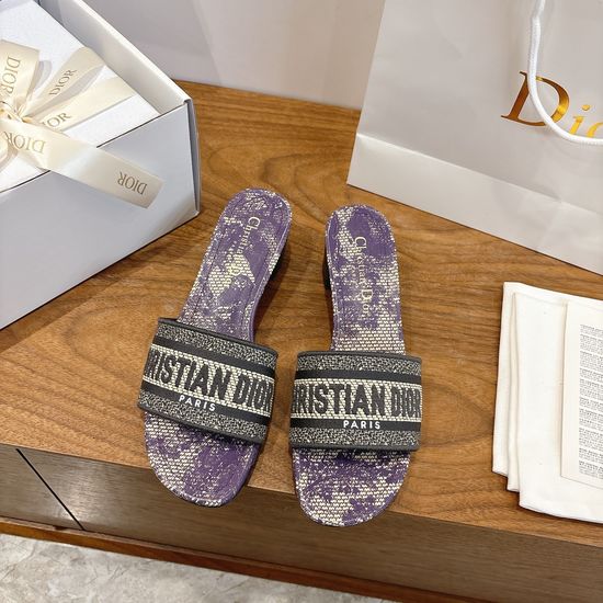 Christian Dior Square Toe Sandals with CD Logo and Chunky Heel