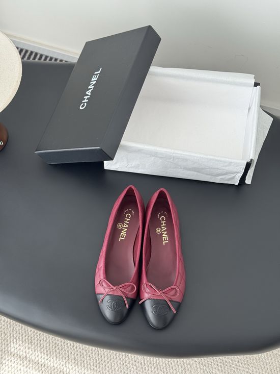 Chanel Classic Elegant Comfortable Flat Ballet Shoes
