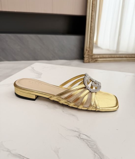 Gucci Rhinestone Decorated Dress Shoes Elegant Shiny Formal Footwear