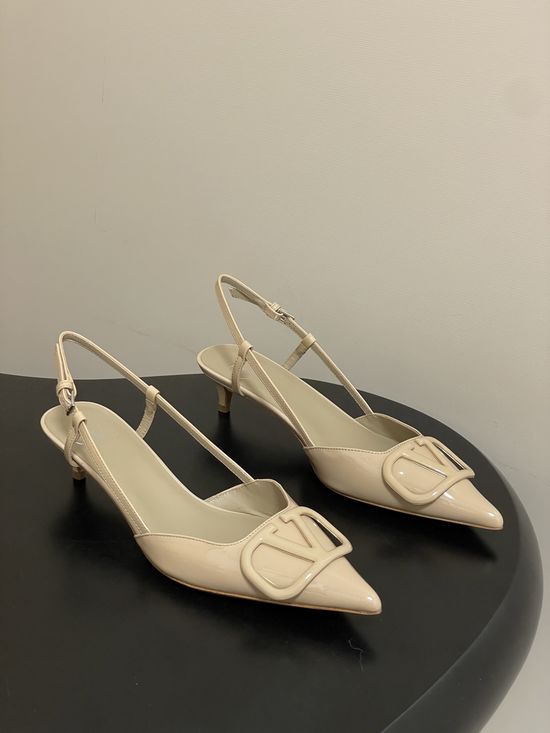 Valentino Elegant V-Logo High Heels with Platinum Accents