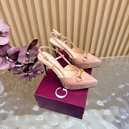 Gucci Hardware Decor Platform Pointed Toe High Heel Sandals