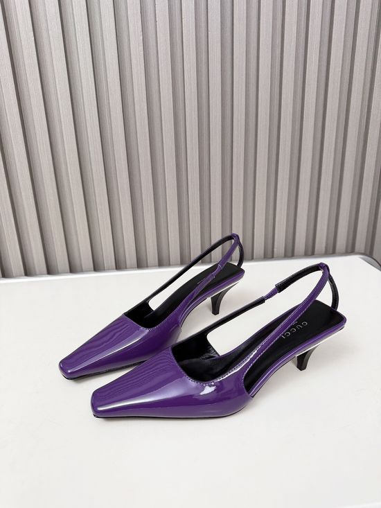 Gucci Versatile Sheepskin Kitten Heel Two-Way Dress Shoes
