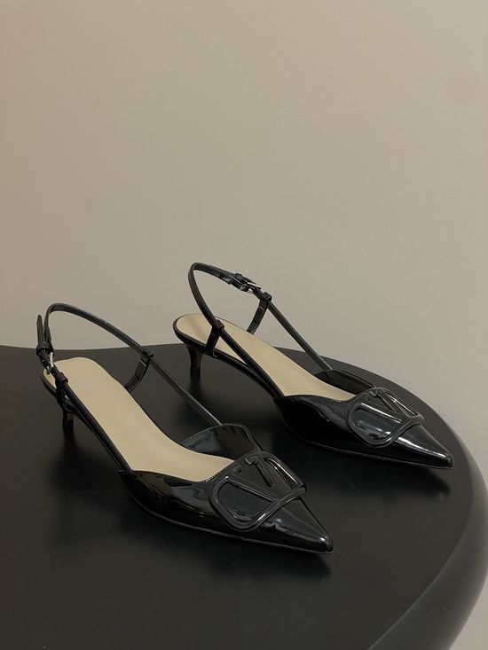 Valentino Elegant V-Logo High Heels with Platinum Accents