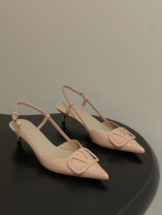 Valentino Elegant V-Logo High Heels with Platinum Accents