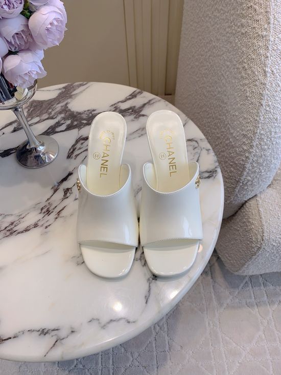 Chanel Diamond-Studded High-Heeled Slippers