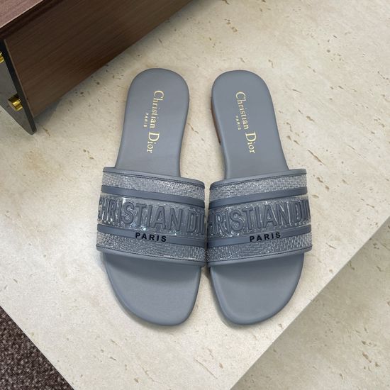 Christian Dior Custom TPU Flat Slip-On Sandals with Round Toe