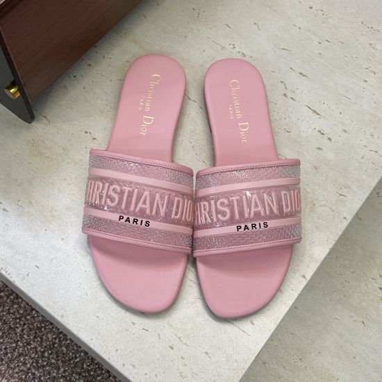 Christian Dior Custom TPU Flat Slip-On Sandals with Round Toe