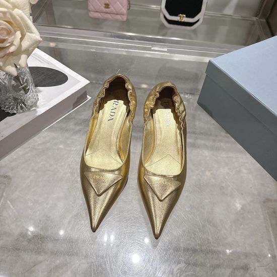 Prada Pointed Toe High Heel Dress Shoes with Buckle
