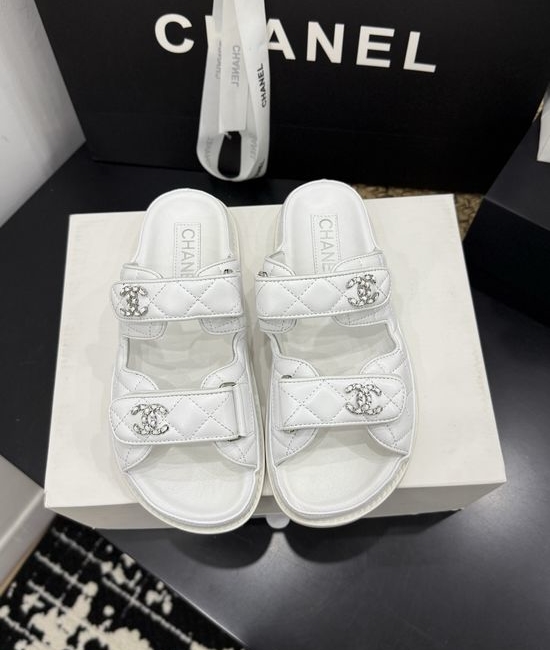 Chanel Premium Leather Sole Casual Footwear with Gift Box
