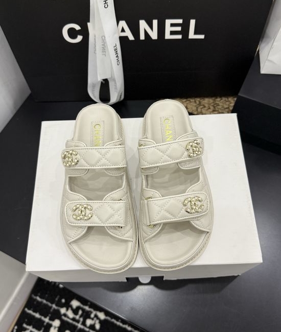 Chanel Premium Leather Sole Casual Footwear with Gift Box