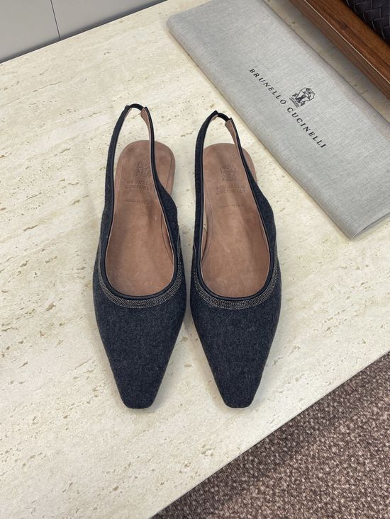 Brunello Cucinelli Beaded Square Toe Color Block Slingback Sandals