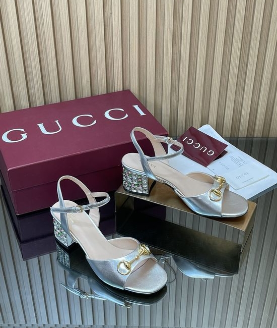 Gucci Colorful Diamond Heel Buckle Strap Leather Dress Pumps