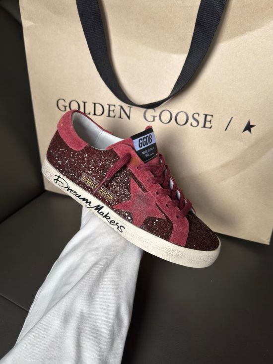 Golden Goose Burgundy Premium Durable Casual Daily Non-slip Walking Sneakers