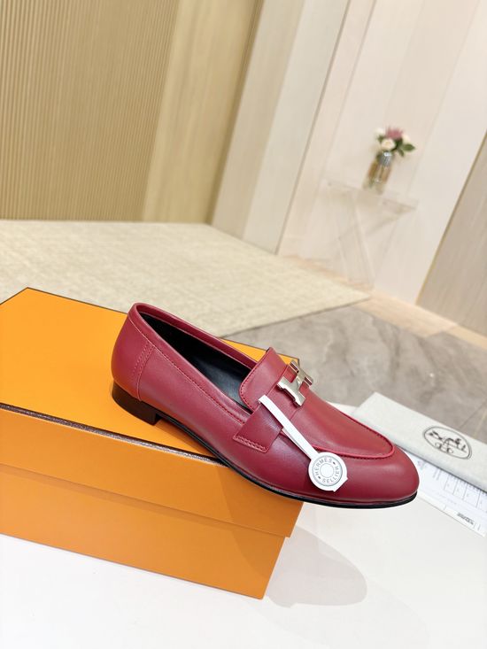 Hermes Premium Sheepskin Leather Sole Formal Casual Shoes