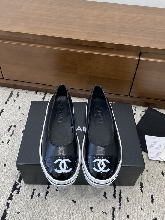 Chanel Classic Flat Soft Leather Shoes Comfortable Daily Wear