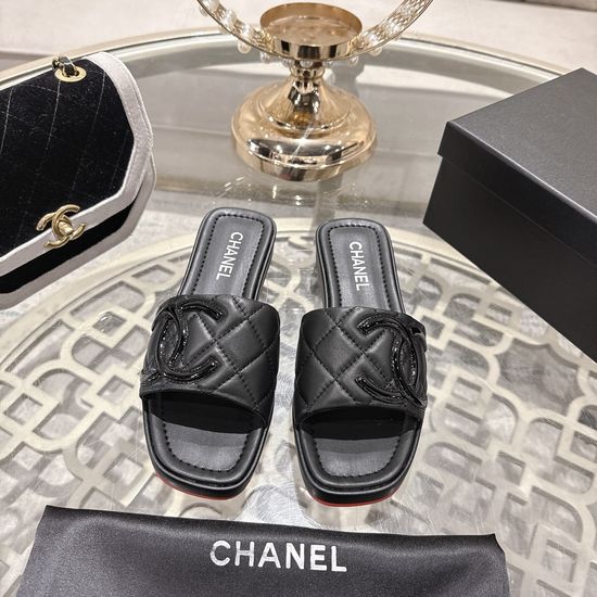 Chanel Classic Quilted Thick Sole Comfortable Slides
