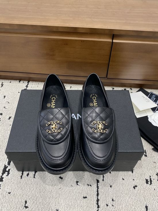 Chanel Classic Buckle Loafers Premium Leather Upper Soft Lining