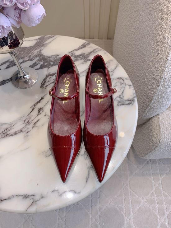 Chanel Pointed Toe Mary Jane Leather Shoes Premium Comfort
