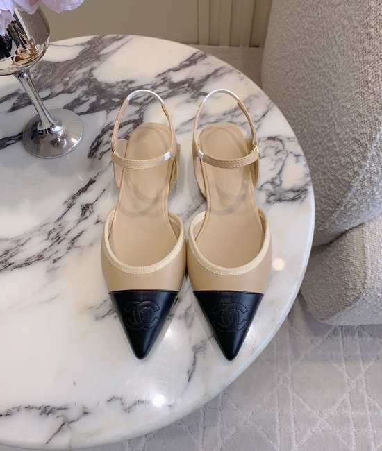 Chanel Pointed Toe Mary Jane Leather Shoes Classic Elegant Style