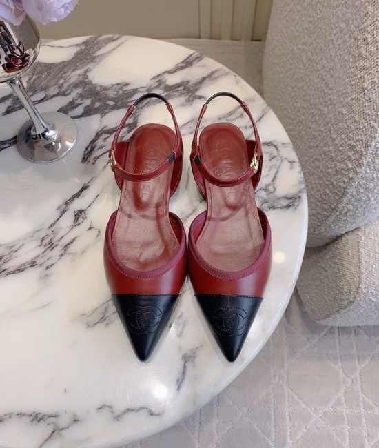 Chanel Pointed Toe Mary Jane Leather Shoes Classic Elegant Style