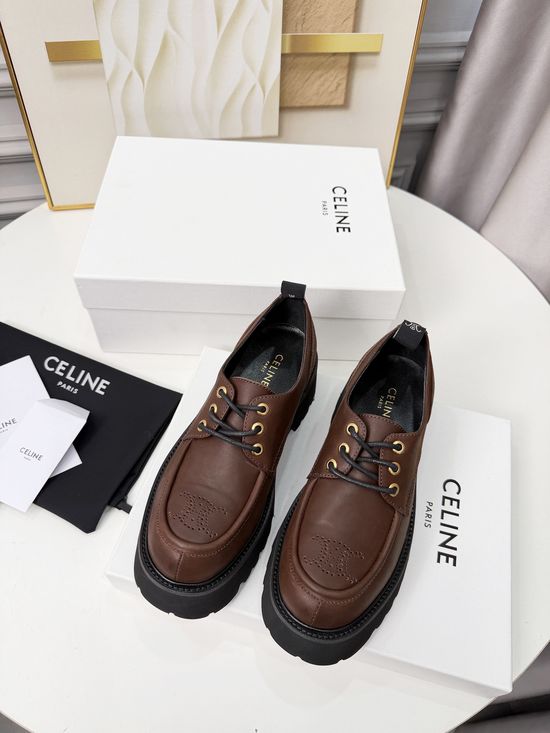 Celine Classic Retro Leather Versatile Casual Comfort Loafers