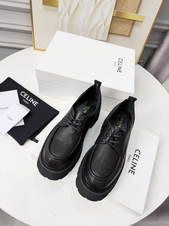 Celine Classic Retro Leather Versatile Casual Comfort Loafers