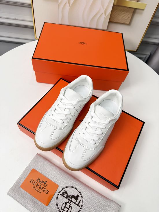 Hermes Calfskin Breathable Lightweight Casual Comfort Sneakers