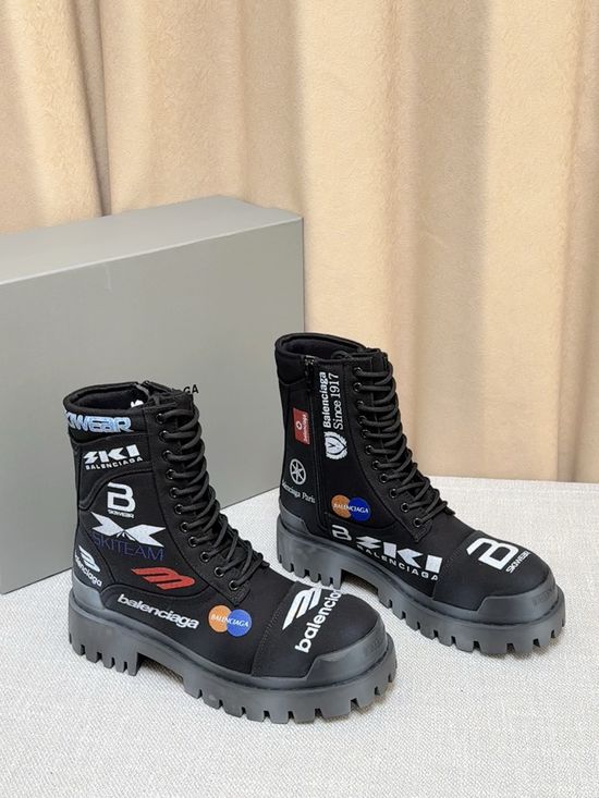 Balenciaga Classic Black Thick Sole Comfortable Casual Boots