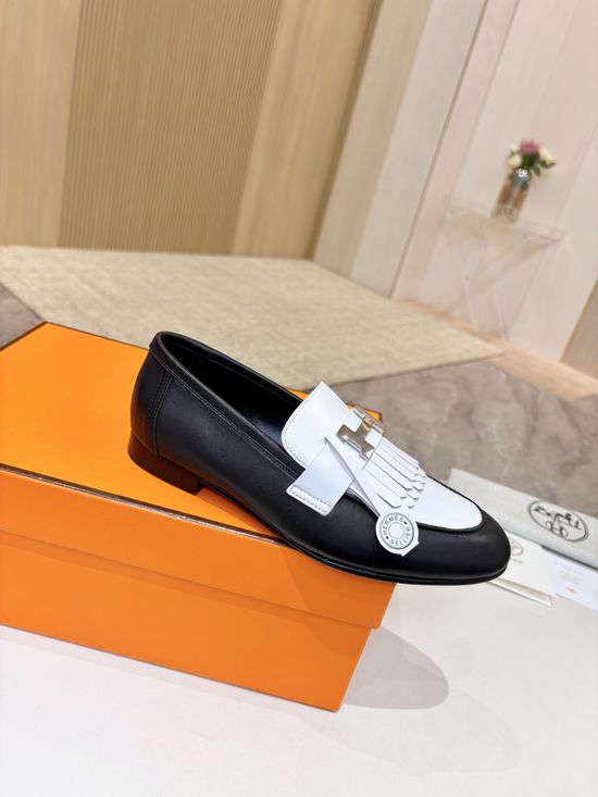 Hermes Premium Sheepskin Leather Sole Comfort Dress Shoes