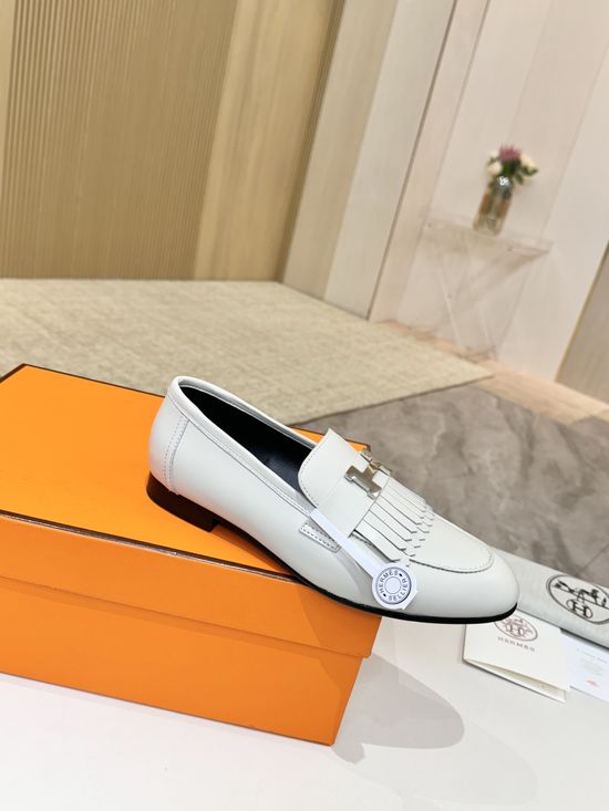 Hermes Premium Sheepskin Leather Sole Comfort Dress Shoes