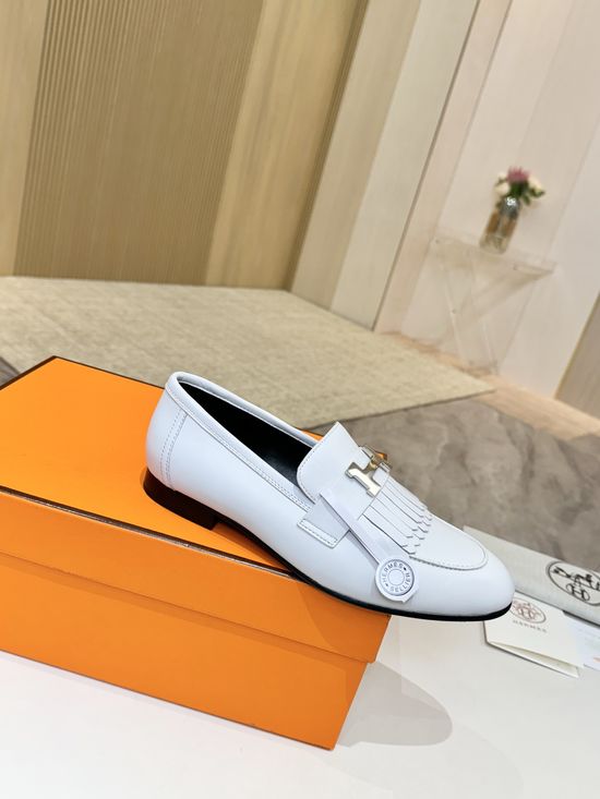 Hermes Premium Sheepskin Leather Sole Comfort Dress Shoes