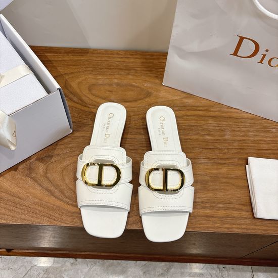 Christian Dior Classic Cut-out Design Low-heeled Shoes