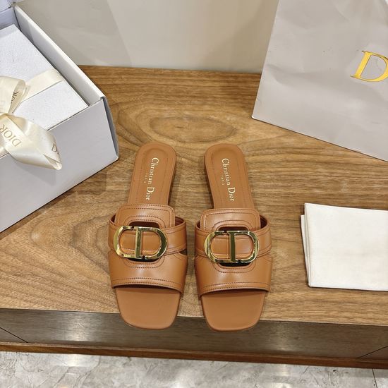 Christian Dior Classic Cut-out Design Low-heeled Shoes