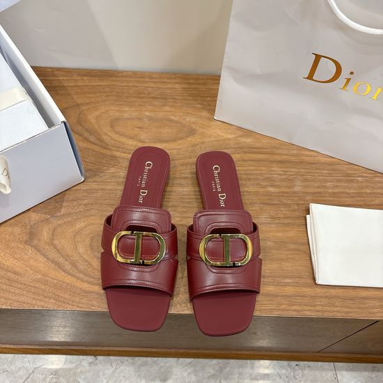 Christian Dior Classic Cut-out Design Low-heeled Shoes