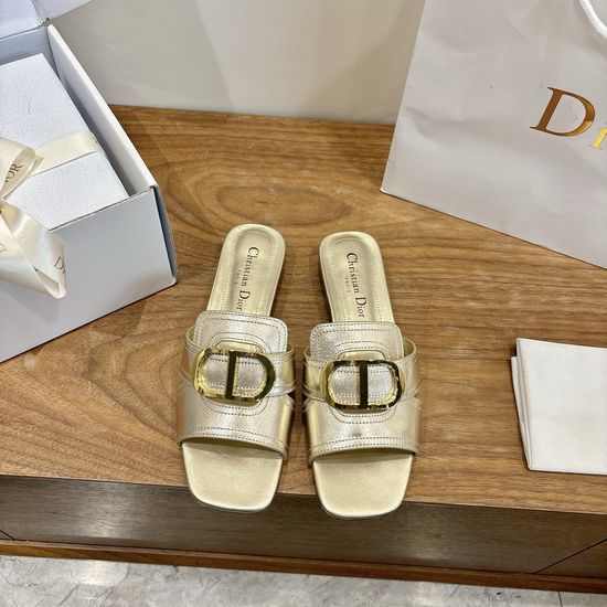 Christian Dior Classic Cut-out Design Low-heeled Shoes