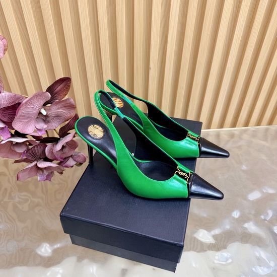 Yves Saint Laurent Chic Strappy High-Heeled Sandals with Crystal Details