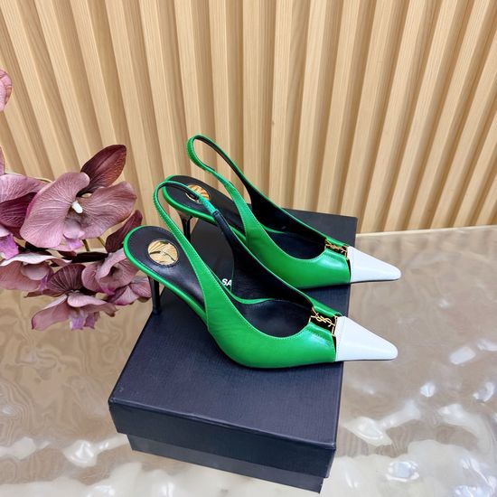 Yves Saint Laurent Chic Strappy High-Heeled Sandals with Crystal Details